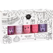 Nailmatic, Dětská sada laků na nehty Sheepy 8 ml + Polly 8 ml + Cookie 8 ml + Kitty 8 ml + Piglou 8 ml