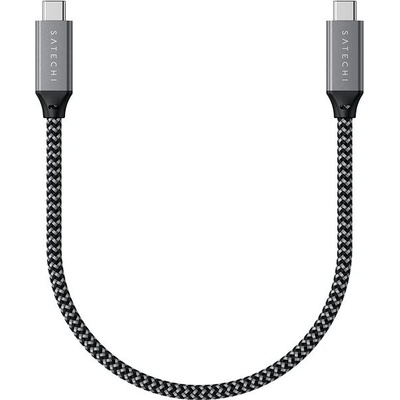 Satechi ST-U4C25M USB4 C-To-C Braided Cable 40 Gbps, 25cm, šedý