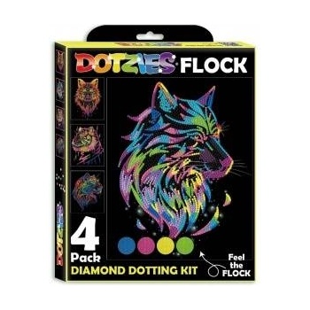Diamond Dotz adults flocked wild neon
