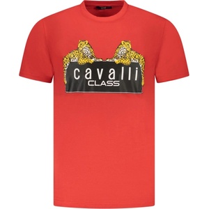 Cavalli class Тениска с къс ръкав за мъже cavalli class, Размер l, Цвят Червено (txt60njd060_ro02000)