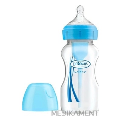 Dr.Brown´s Handi Craft Company options wide neck anti colic plastová modrá 1ks 270 ml