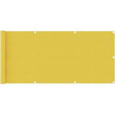 vidaXL Balkonová zástěna žlutá 75 x 500 cm HDPE