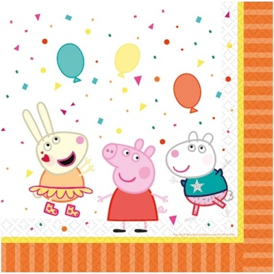 Amscan papírové ubrousky Prasátko Peppa 33x33cm