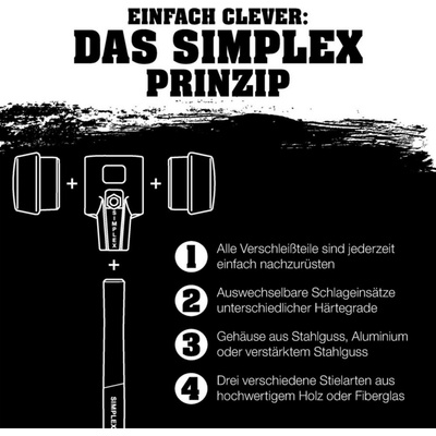Halder 3244.040 SIMPLEX Násada pro kladivo s měkkým čelem 40 mm