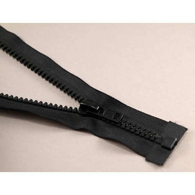 Deliteľný kostený zips - dĺžka 200 cm - čierna