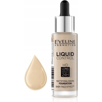 Eveline Cosmetics Liquid Control Tekutý make-up s pipetou 01 Light Beige 32 ml