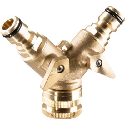 TopGarden Разклонител-бърза връзка, 3/4", 1/2" вътрешна резба, месинг tg