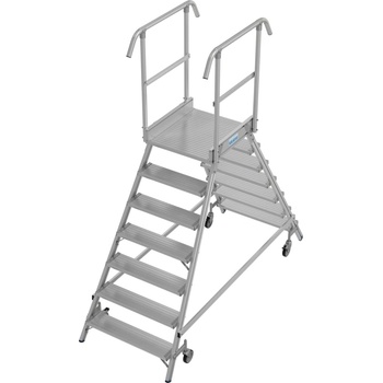 KRAUSE Мобилна платформена стълба с колела и двустранен достъп Krause, 2x7 (07821119) (07821119)