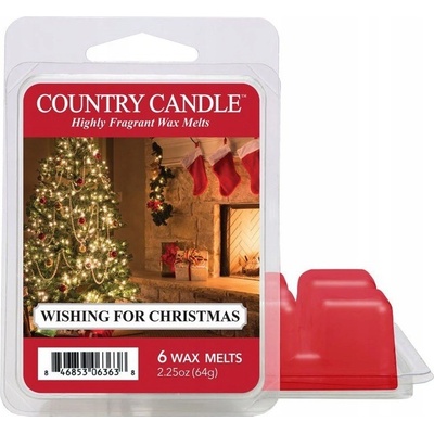 Vosk vůně Country Candle Wishing for Christmas vonný vosk 64 g