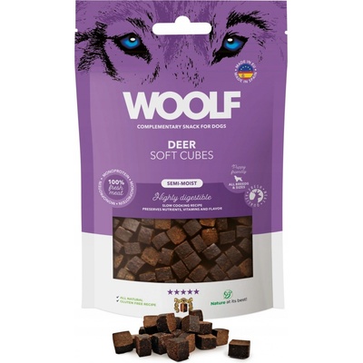 WOOLF pochoutka Soft Cubes Deer 100 g