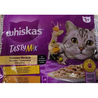 Whiskas Tasty Mix kuře a zelenina jehněčí a krůtí 4 x 85 g