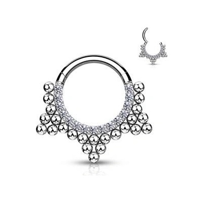 Šperky4U ocelový piercing do nosu septum NS0035-ST