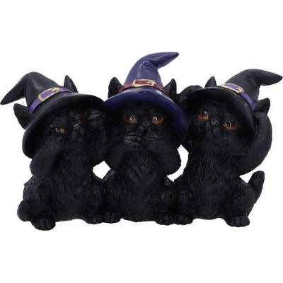 Nemesis Now Комплект статуетки Nemesis Now Adult: Humor - Three Wise Black Cats, 11 cm (U5501T1)