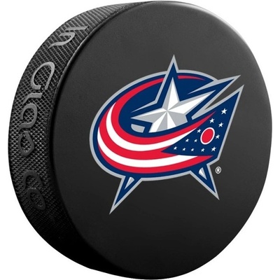 InGlasCo / Sherwood Fanúšikovský puk NHL Logo Blister Columbus Blue Jackets