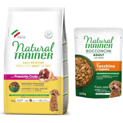 TRAINER Natural Small & Toy Adult Prosciutto a rýže 2 kg