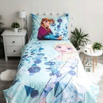 Jerry Fabrics Obliečky Frozen Light blue 02 svietiace efekt 140x200 70x90