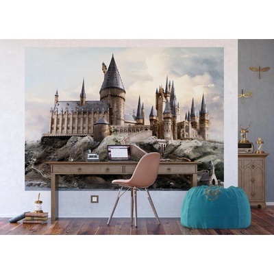 Ag Design FTDXL-1999 Dětská vliesová fototapeta na zed' Harry Potter a Hrad Bradavice, rozměry 252 x 182 cm