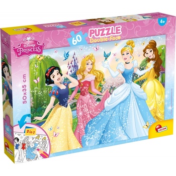 Lisciani Двулицев пъзел Lisciani - Принцеси, 60 части (LI47901)