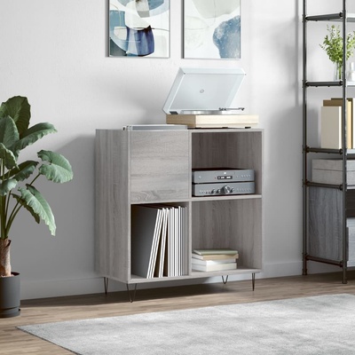vidaXL Шкаф за винилови плочи сив сонома 84, 5x38x89 см инженерно дърво (831778)
