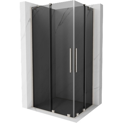 Mexen Velar Duo плъзгаща се душ кабина 90 x 80 см, графит, четкан никел - 871-090-080-42-97 (871-090-080-42-97)