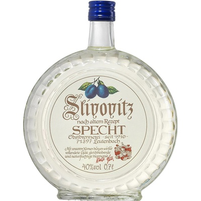 Specht Slivovitz 40% 0,7 l (čistá fľaša)