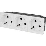 Legrand Контакт шуко ТРОЕН 45° 16А 6 мод. цвят бял Mosaic - 278253L (278253L)