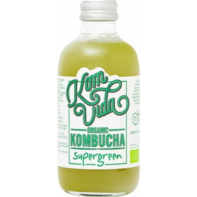 Komvida Kombucha SUPERGREEN kiwi, uhorka a spirulina 250 ml