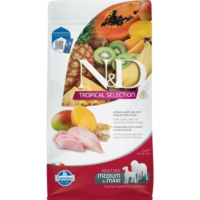 N&D Tropical Selection Dog Adult Medium & Maxi Ancestral Grain Chicken 2 kg