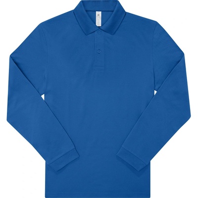B&C My polo 210 LSL Piqué polo s dlouhým rukávem royal modrá