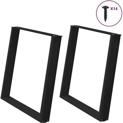 Omaxi 314604 Nohy k jídelnímu stolu ve tvaru U 2 ks černé 90 x 72-73 cm ocel