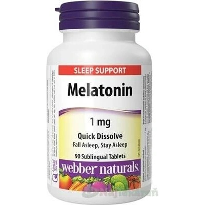 Webber Naturals Melatonin 1 mg podjazykové tablety 90 ks