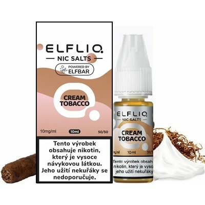 Elf Bar Elfliq Salt Cream Tobacco 3 x 10 ml 10 mg