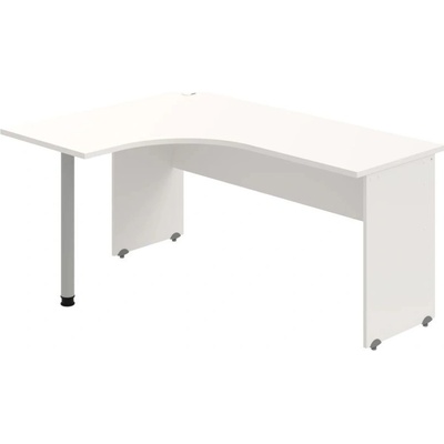 OFFICE PRO s.r.o. HOBIS kancelársky stôl pracovný tvarový, ergo pravý - GE 60 P, biela