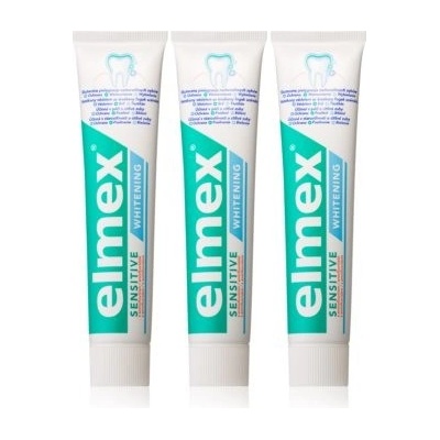 Elmex bělicí pro citlivé zuby sensitive whitening 3 x 75 ml – Zbozi.Blesk.cz