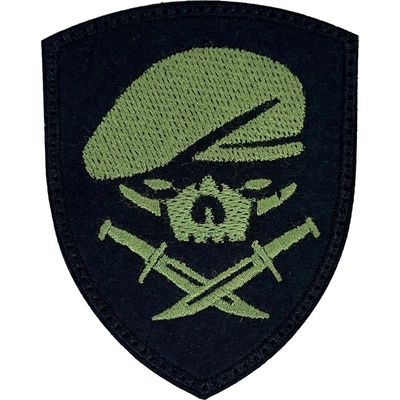 Nášivka Beret Skull 65 x 80 mm – Green