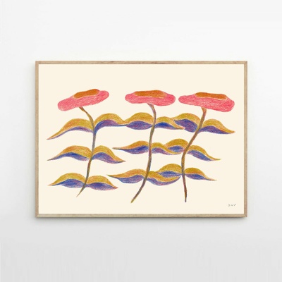 Moikka Plagát Blue Lady by Stine Belden Røed 50x70cm