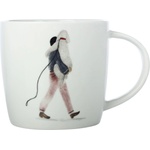 Maxwell & Williams Бяла порцеланова чаша 400 ml Walking The Dog - Maxwell & Williams (DX1070)
