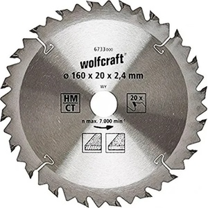 wolfcraft Диск циркулярен за дърво Ø 160х20х2.4, z20, 6733000 Wolfcraft