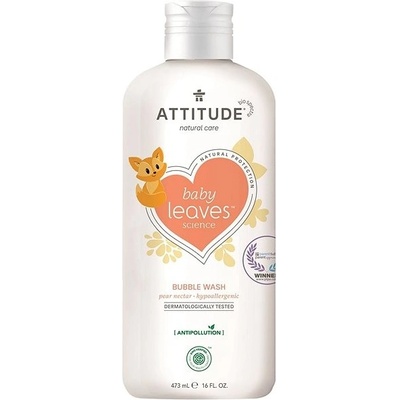 Attitude Detské telové mydlo a šampón 2 v 1 Babyleaves s vôňou hruškovej šťavy 473 ml