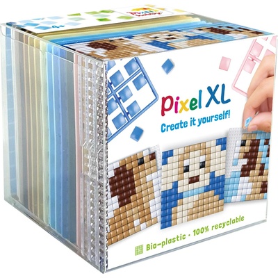 Pixelhobby Комплект от 3 мозайки с пиксели XL, Pixelhobby, Куб - Кученца (24219)