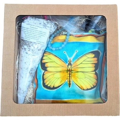 Ovopecka nahřívací polštářek s třešňovými peckami Motýl 20x20 cm