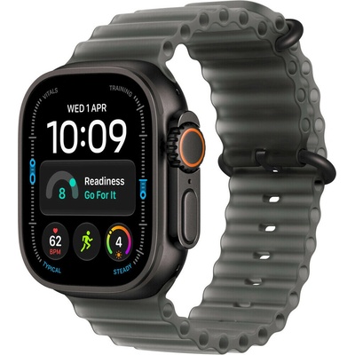 Apple Watch 49mm průsvitně černý Oceánský řemínek - provedení z černého titanu MKAY4ZM/A