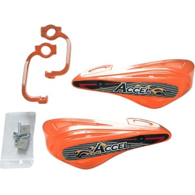ACCEL chrániče páček s alu upevněním MX (22+28mm) (ALU-oranžová, PLASTIK-oranžová) -