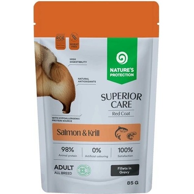 Nature's Protection Superior Care Dog Adult Red Coat Salmon & Krill 85 g