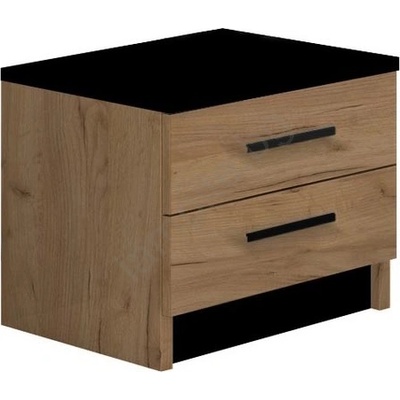 EMS Нощно шкафче tod дъб крафт/черно (mt0015)