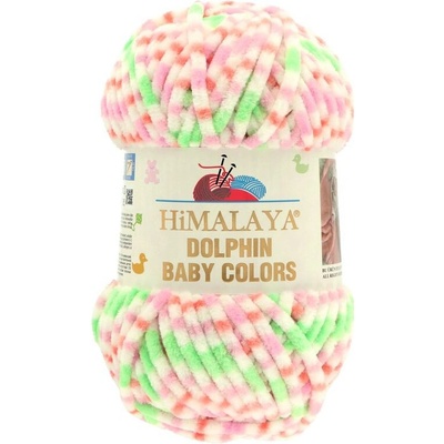 Himalaya Dolphin Baby Colors 80404 biela ružovo zelené bodky