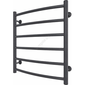 Mario Radiators Лира за баня INOX CLASSIC 122W/230V 57x53 cm, неръждаема стомана/антрацит (MR0090)