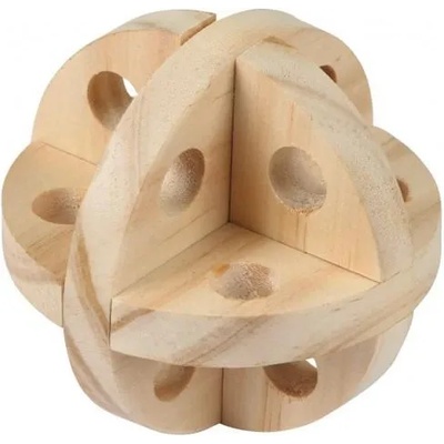 KERBL Play and Snack Ball - Дървена топка за лакомства 7 см, Германия - 82864