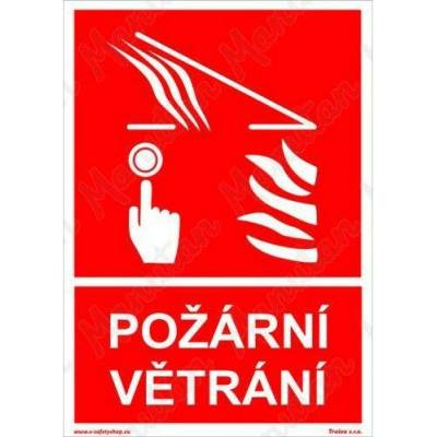 Požární větrání, plast 148 x 210 x 0,5 mm A5