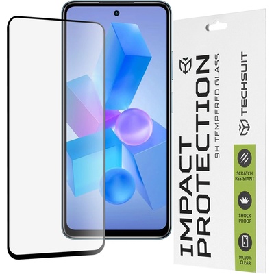 Techsuit Протектор за IInfinix Hot 40 / 40 Pro / Tecno Spark 20 Pro / Pova 5 Pro - 111D пълно покритие / пълно залепено стъкло - черно